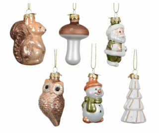 Vánoční hračka na stromeček, 7,5 cm, sklo