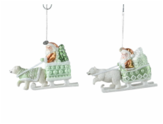 Vánoční hračka Santa Claus, 10 cm, sklo