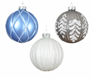 Vánoční hračka na stromeček, 10 cm, sklo