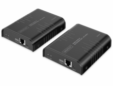 Digitus HDMI 4K/60Hz kroucená dvoulinka extender (extender) s USB 2.0 KVM přes IP 1G nebo až 120m/200m, max. 253 přijímačů, dotyková obrazovka - sada