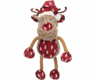 Flamingo Sob Krola Vánoční hračka s lanem pro psy 32cm