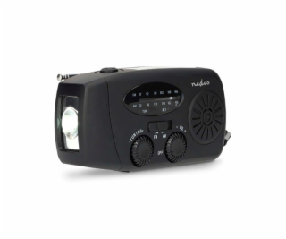NEDIS přenosné nouzové rádio/ napájení z USB/ baterie 200...