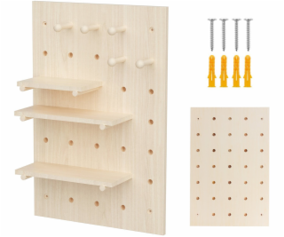 Dřevěný organizér na tabuli Maclean, barva světlého dřeva...