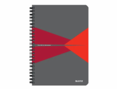 Leitz zápisník Office A5 čtverečkovaný, drátěná vazba, PP desky