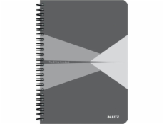 Leitz zápisník Office A5 čtverečkovaný, drátěná vazba, PP desky