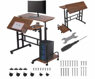 Maclean Mobilní nastavitelný stůl MC-124 B max. 50 kg, na...