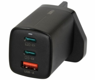 iBOX C-65 Black, GaN 65W univerzální nabíječka Zástrčka v...