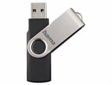 HAMA Rotate, USB Kľúč, 8GB, strieborný/čierny