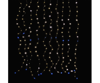 LED světelná clona, 2x2 m, teplá bílá, 180 LED diod