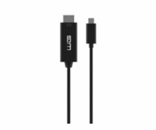 WG - Datový kabel Type-C na HDMI, 3 metry, 4K, černá
