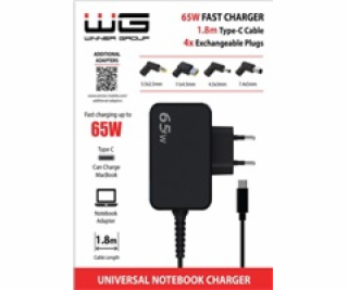 WG - Univerzální nabíječka 65W pro notebook s Type-C kone...