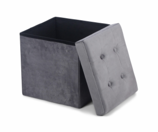 Pouf Domoletti, šedý, 38 cm x 38 cm x 38 cm