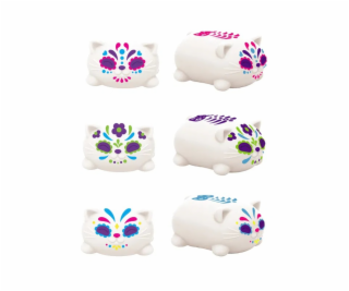 Schylling NeeDoh Mačkací Sugar Skull kočka svítící ve tmě