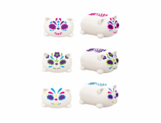 Schylling NeeDoh Mačkací Sugar Skull kočka svítící ve tmě