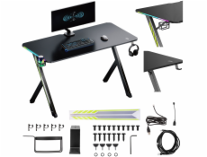 Maclean Herní stůl NanoRS 120x60cm LED RS102