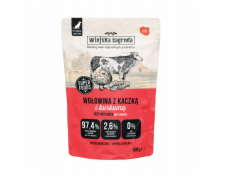 WIEJSKA ZAGRODA Beef with duck - vlhké krmivo pro psy - 500g