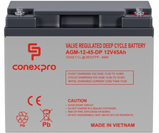 Baterie Conexpro AGM-12-45-DP VRLA AGM 12V/45Ah, M6, Deep...