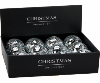 Vánoční hračka na stromeček, stříbrná, 10 cm