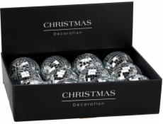 Vánoční hračka na stromeček, stříbrná, 10 cm