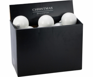 Vánoční hračka na stromeček, bílá, 10 cm