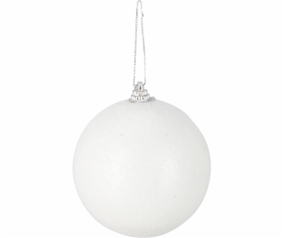 Vánoční hračka na stromeček, bílá, 8 cm
