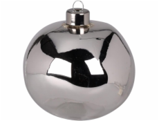 Vánoční hračka na stromeček, stříbrná, 10 cm, sklo