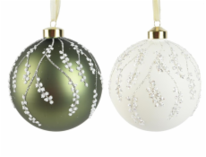 Vánoční hračka Dots, 12 cm, sklo