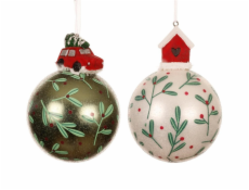 Vánoční hračka na stromeček, 8 cm, sklo