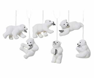 Vánoční hračka Medvídek, 8,5 cm, plastová