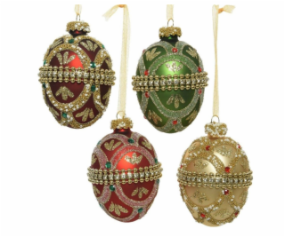 Skleněná vánoční hračka DECORIS 062059, 8 cm, 4 barvy