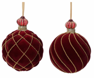 Vánoční hračka na stromeček Samet, 10 cm, sklo