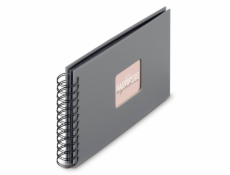 Hama  Fine Art  Spiral Steingrau 24x17 50 schwarze Seiten    9839