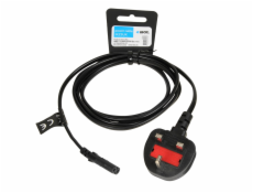 iBOX Euro 2-PIN napájecí kabel Audio-RTV VDE 1,8 m UK zástrčka