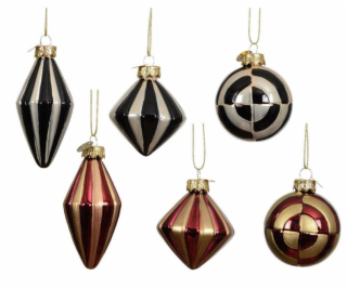 Vánoční hračka na stromeček, 6 cm, sklo