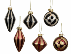 Vánoční hračka na stromeček, 6 cm, sklo