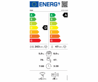 PKM WT8+5AD pračka 8kg se sušičkou 5kg 11programů