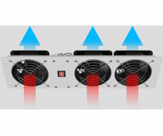 Lanberg 19palcový 3U vertikální ventilační panel pro rack...