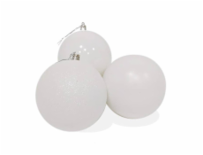 Vánoční hračky na stromeček Christmas Touch, bílé 4 - 8 cm, 37 ks.