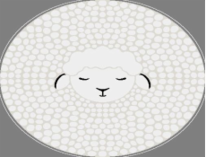 Koberec Domoletti Elio dětský 2319 260, bílý, 120 x 120 cm