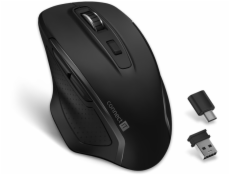 CONNECT IT Dual SmartSwitch bezdrátová myš, USB-A + C, ČERNÁ (+1x AA baterie zdarma)