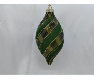 Vánoční hračka na stromeček Christmas Touch, 13 cm, sklo