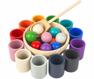 Hračka 2Kids Toys Duhové kuličky a kalíšky 12 barev