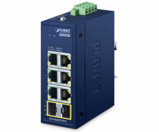 Planet IGS-820TF-PN průmyslový L2 switch, 6x1Gb, 2x1GBASE...