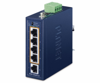 Planet ISW-504PT-E průmyslový kompaktní switch, 1x10/100T...