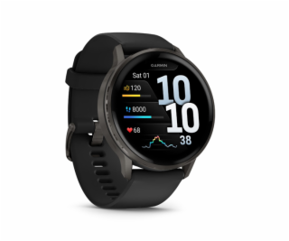 GARMIN VENU 4, Smart hodinky, Black/ Slate 45