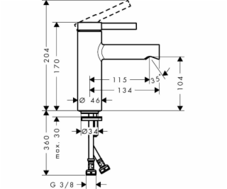 UMYVADLOVÁ BATERIE ZESIS S 100 HG CHROM