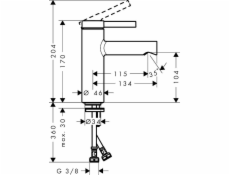 UMYVADLOVÁ BATERIE ZESIS S 100 HG CHROM