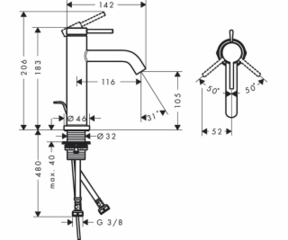UMYVADOVÁ MÍCHADLA TECTURIS S 110 HG CHROM