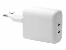 dbramante1928 re-charge - Sítový adaptér - 25 Watt - 2 výstupní konektory (24 pin USB-C) - bílá - Evropa