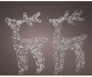 LED dekorace Jelen, 56 cm, 34 cm, 260 LED diod, 2 ks.